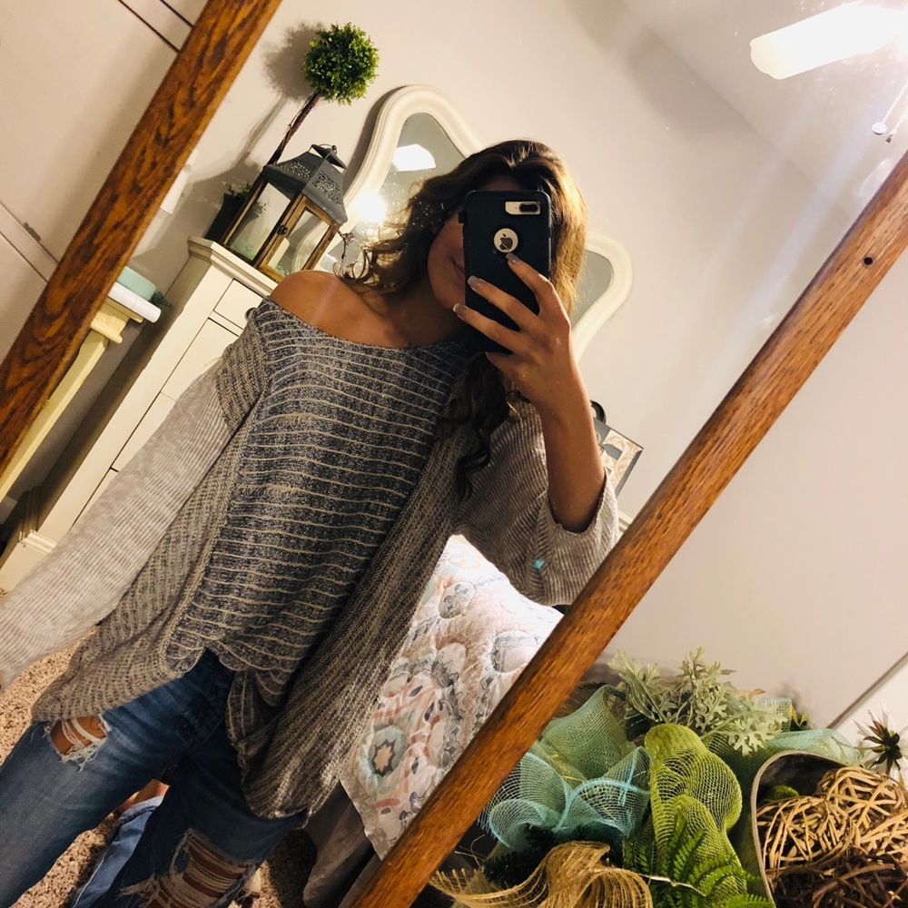 Slouchy Off The Shoulder Sweater